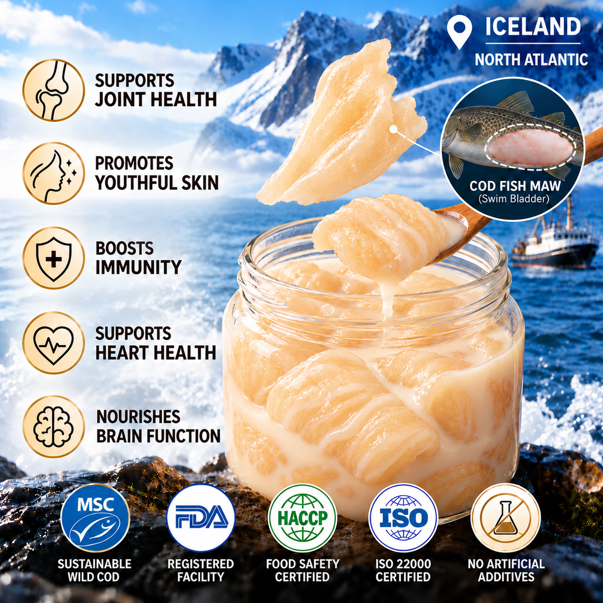 Icelandic Cod Fish Maw – Nourish Your Body, Support Your Active Lifestyle