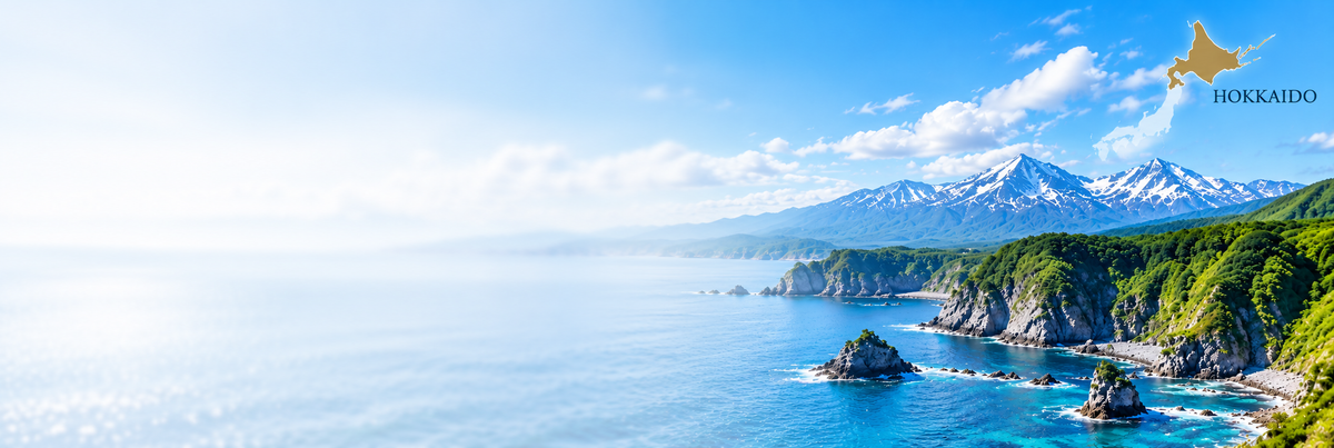 Coastal landscape of Hokkaido, Japan